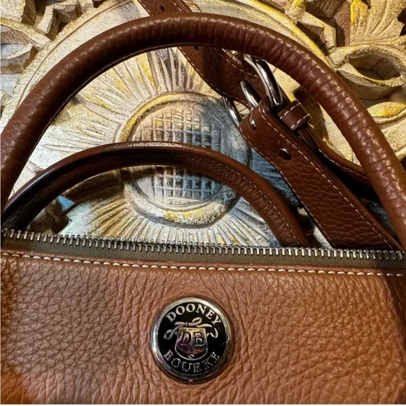 Dooney and Bourke Chestnut Double Pocket Satchel - Picture 12 of 15